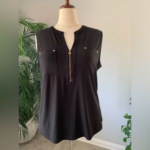 Women Black Sleeveless Anne Klein top